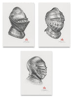Miniature Helm Original Graphite Triptych